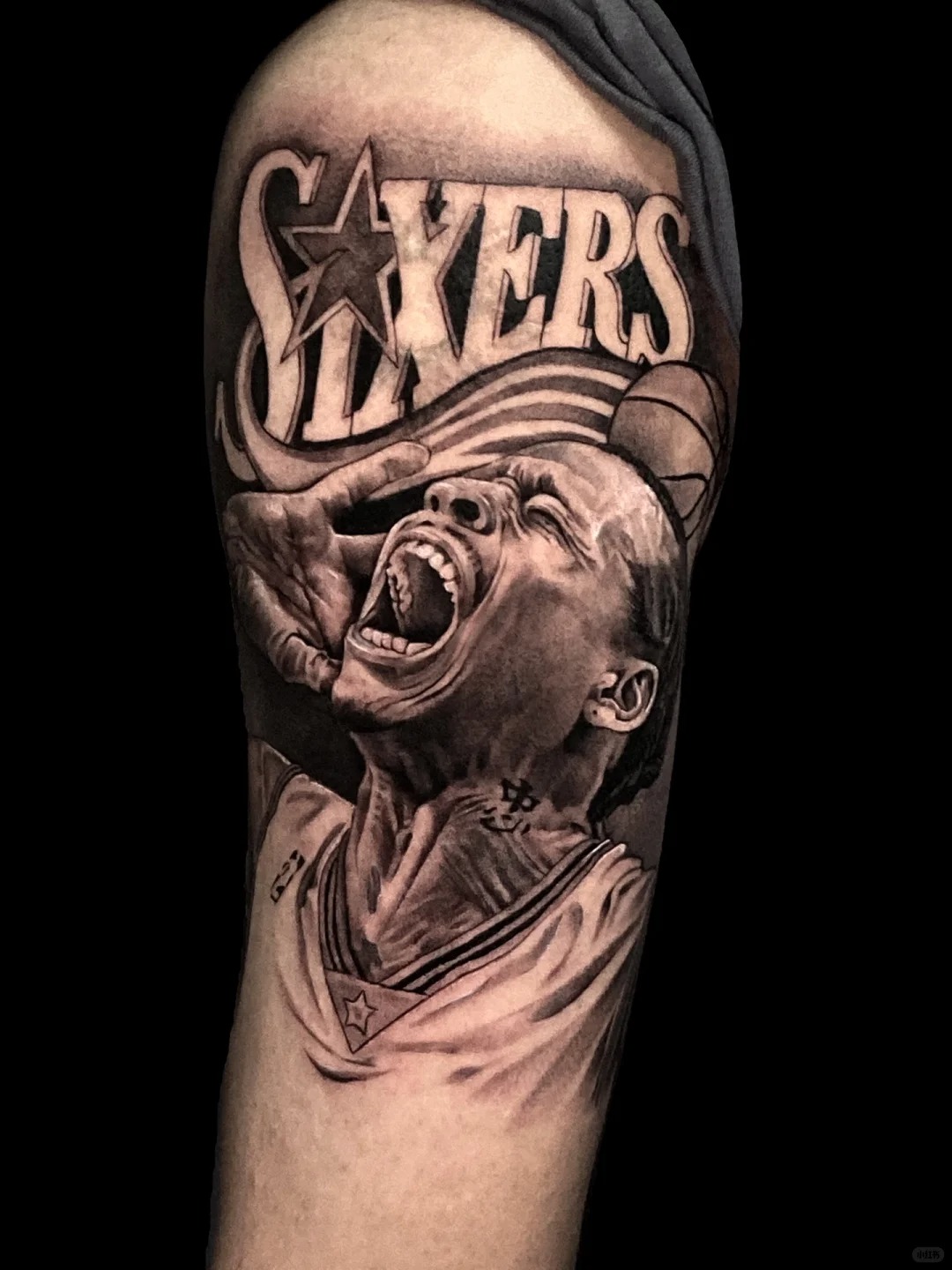 Allen Iverson tattoo by Zencat — Sports portrait · Realism