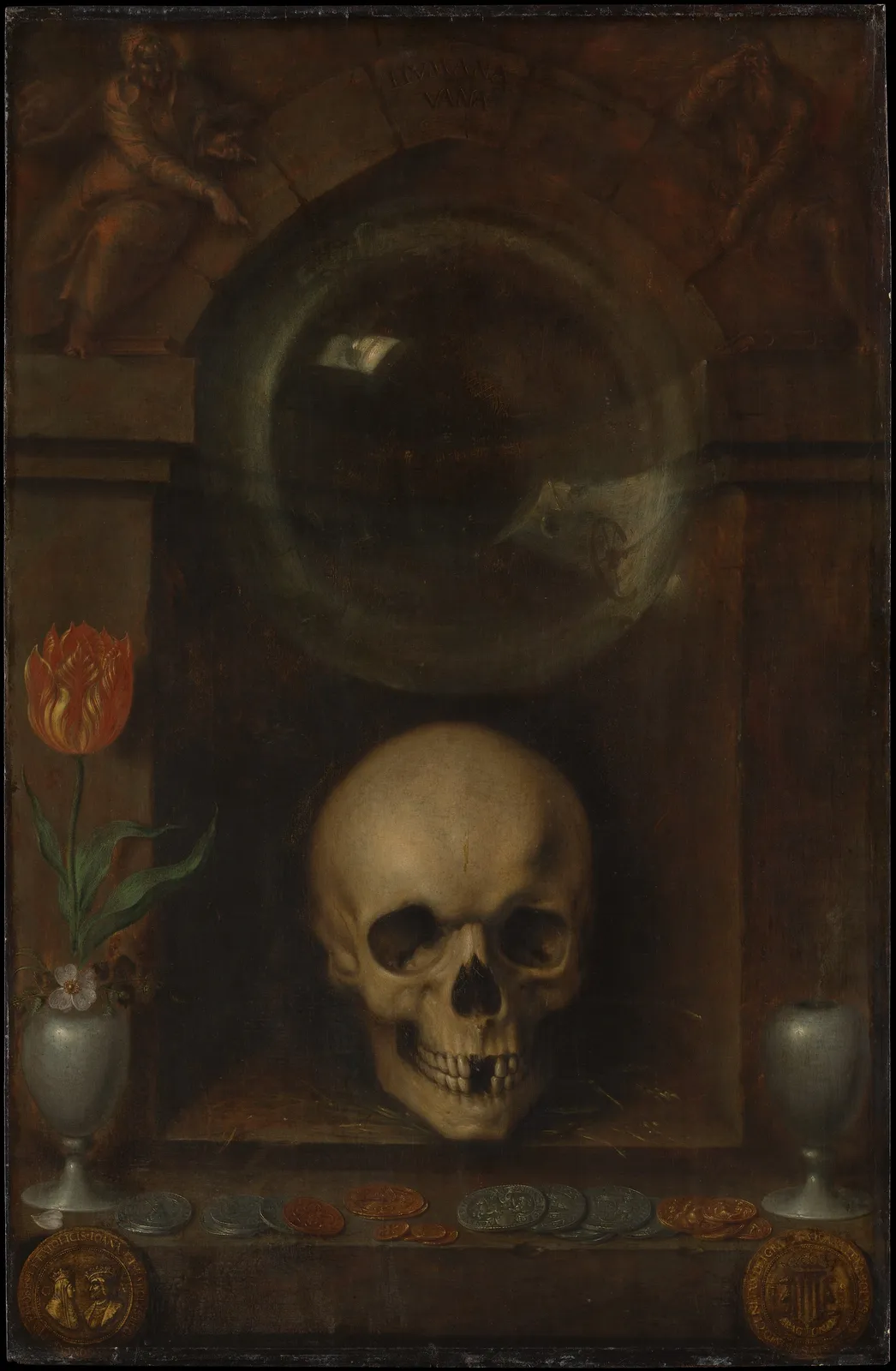Vanitas Still Life, by Jacques de Gheyn II — museum image, public domain